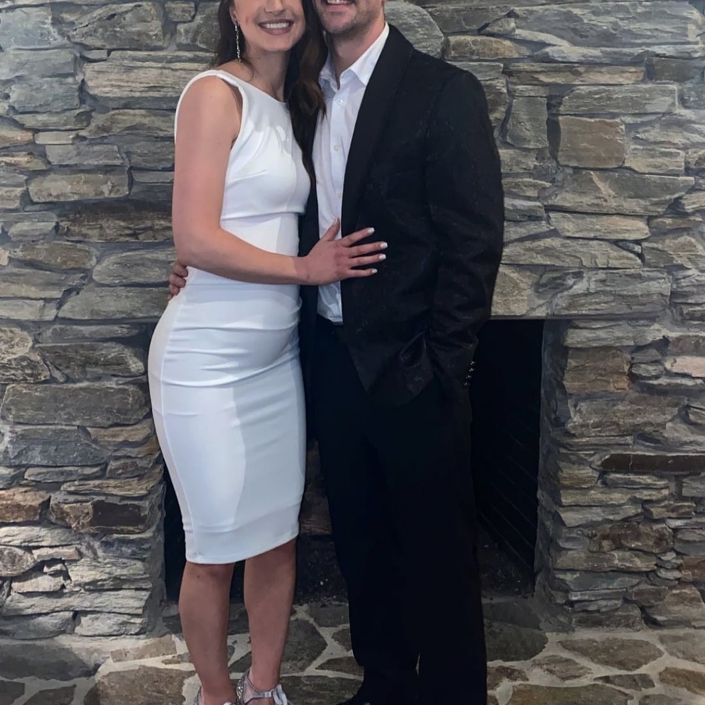 White fitted dress